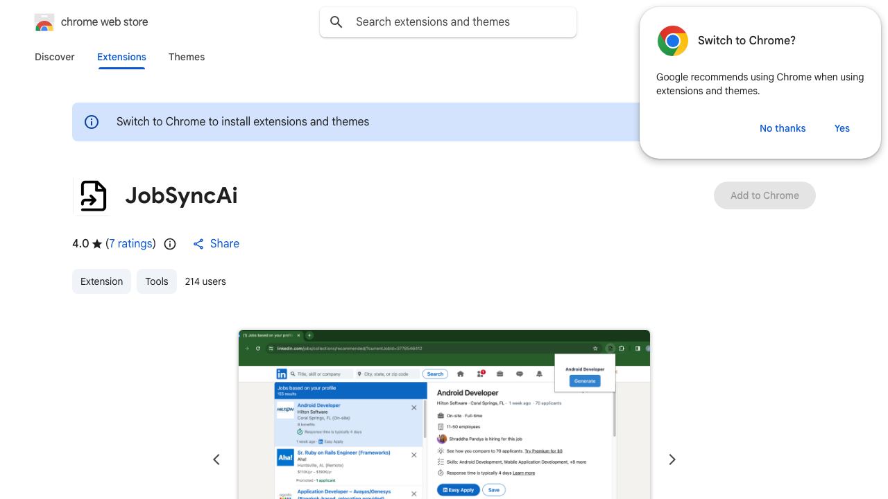 JobSyncAi 网站截图