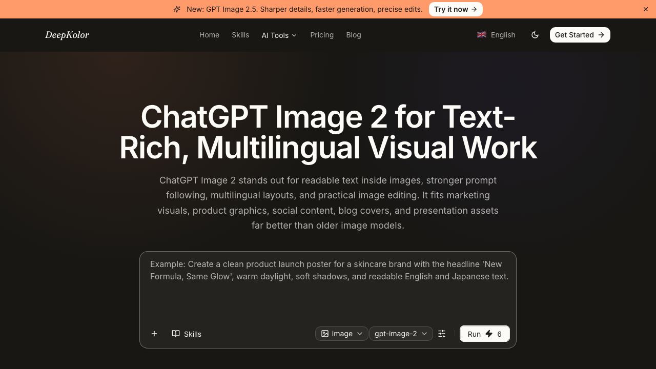 Chatgpt Image 2 website screenshot
