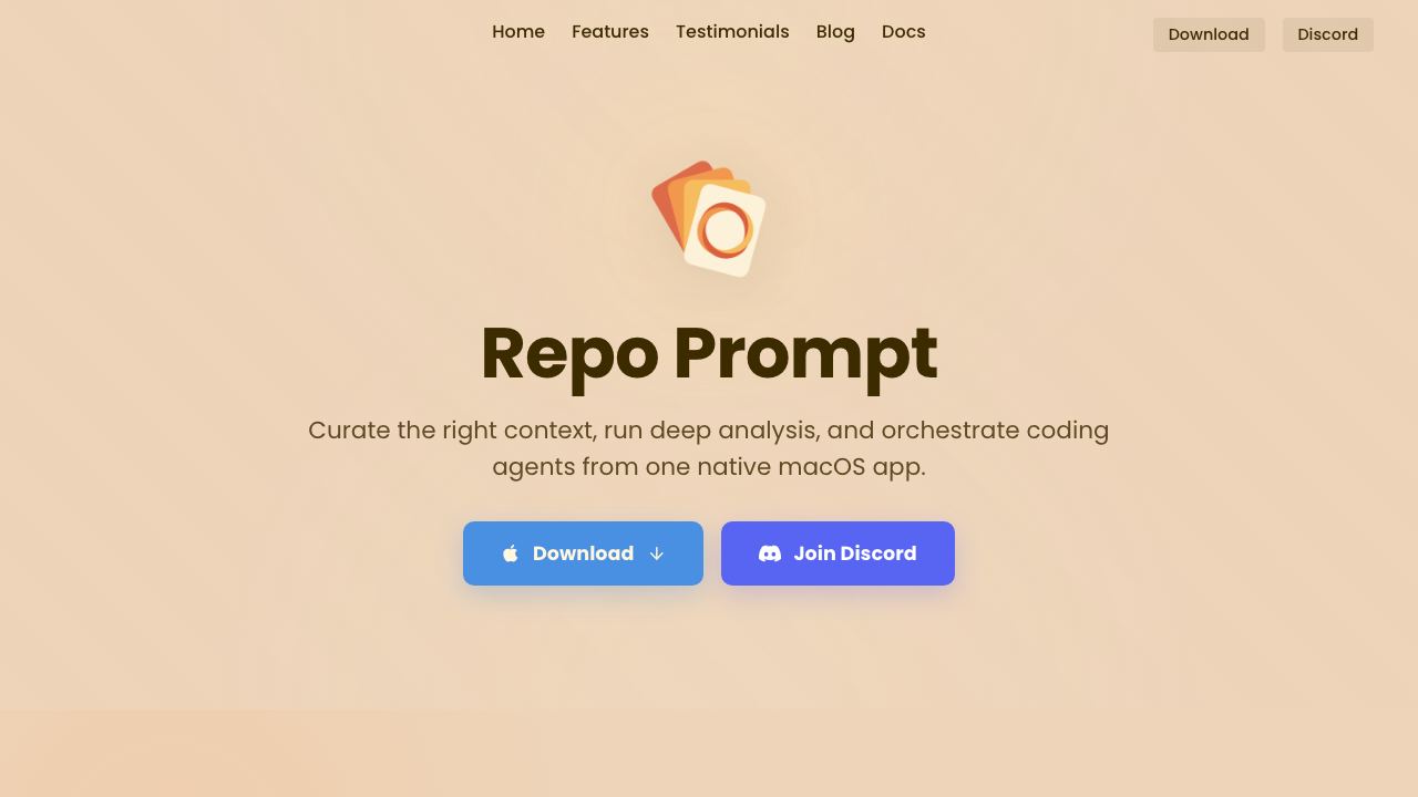 Repoprompt website screenshot