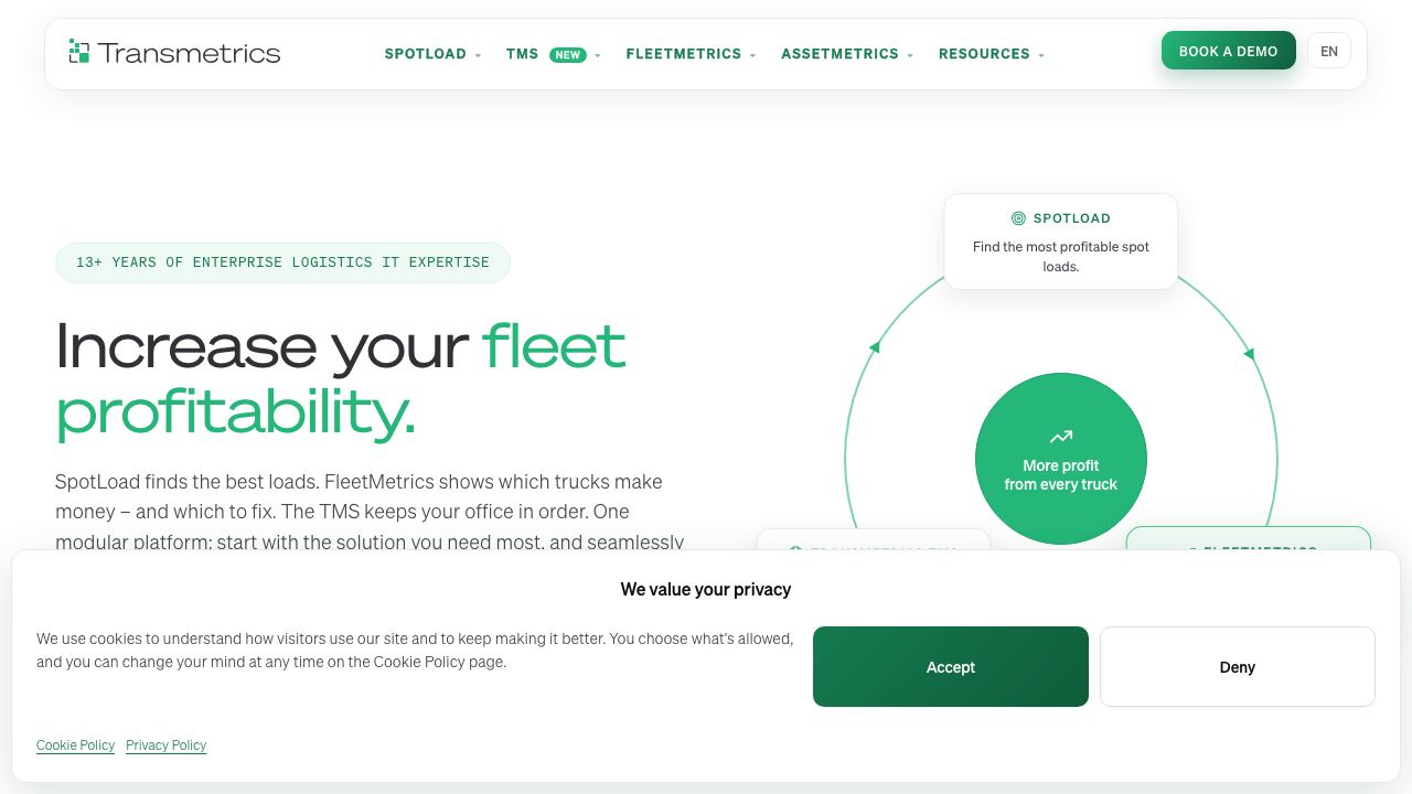 transmetrics.ai website screenshot