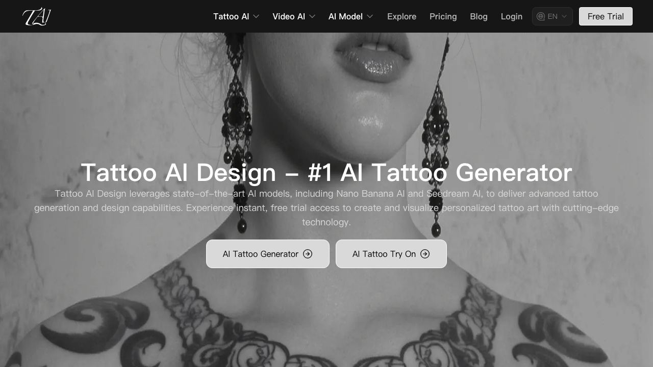 Tattoo AI Design 网站截图