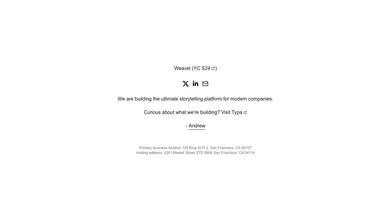Weavel 网站截图