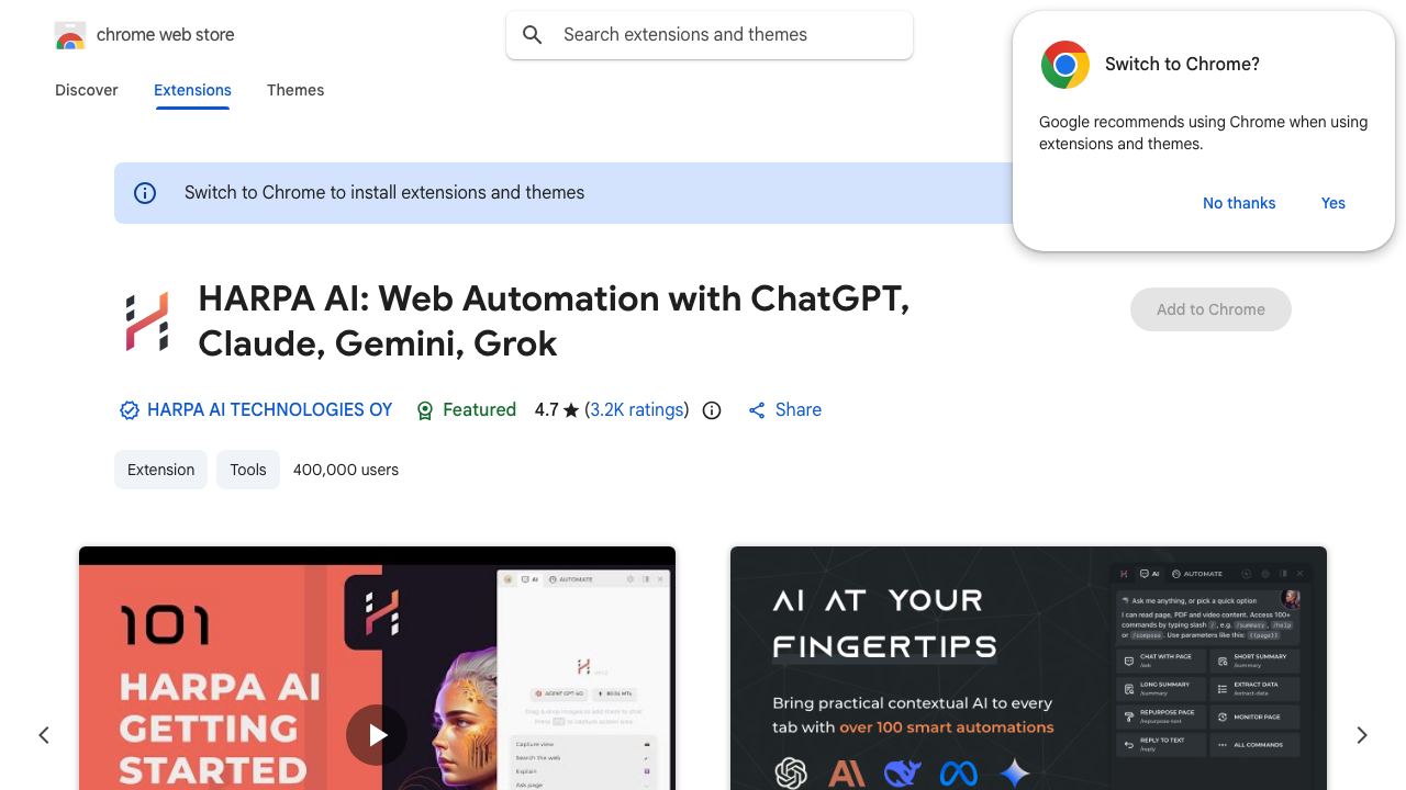 HARPA AI | Automation Agent with Claude & GPT 网站截图