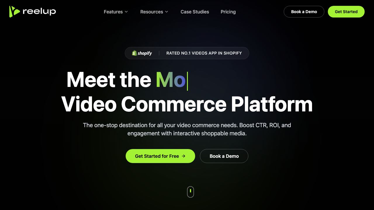 Reelup website screenshot
