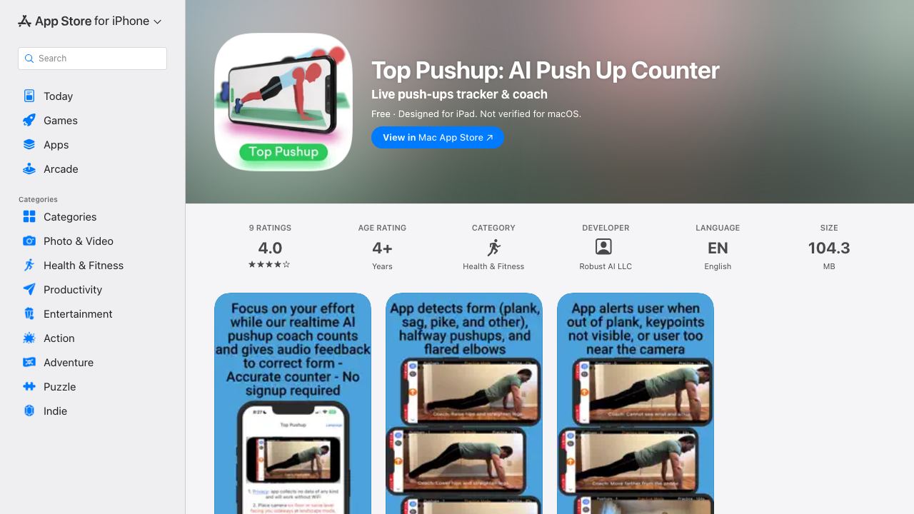 Top Pushup v2 网站截图
