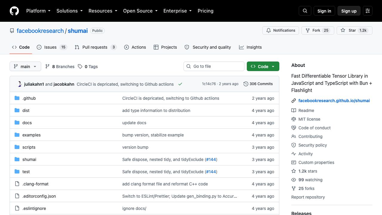 Shumai (Meta) website screenshot