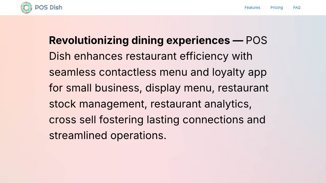 POS Dish 网站截图