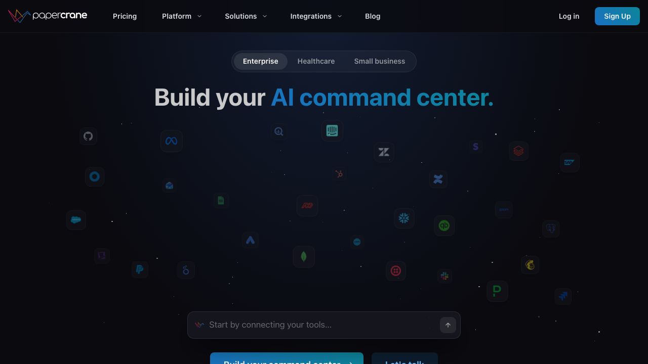 Papercrane website screenshot