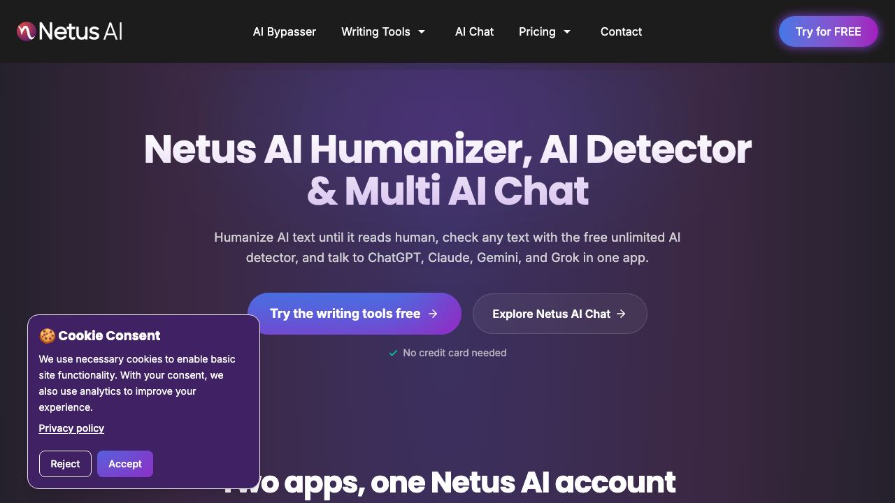 Netus AI 网站截图