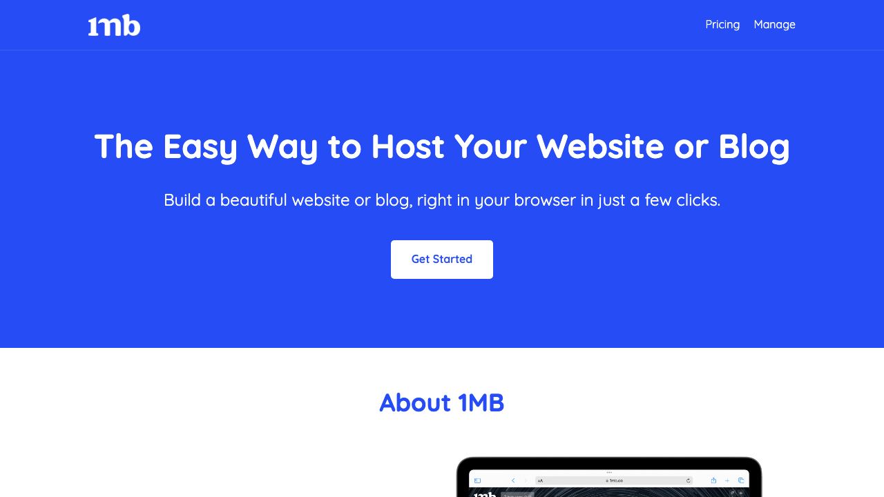 1MB V4 网站截图