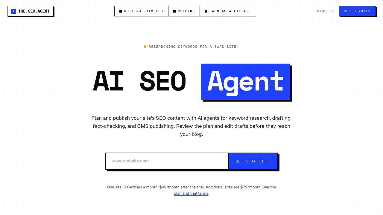 The SEO Agent 网站截图