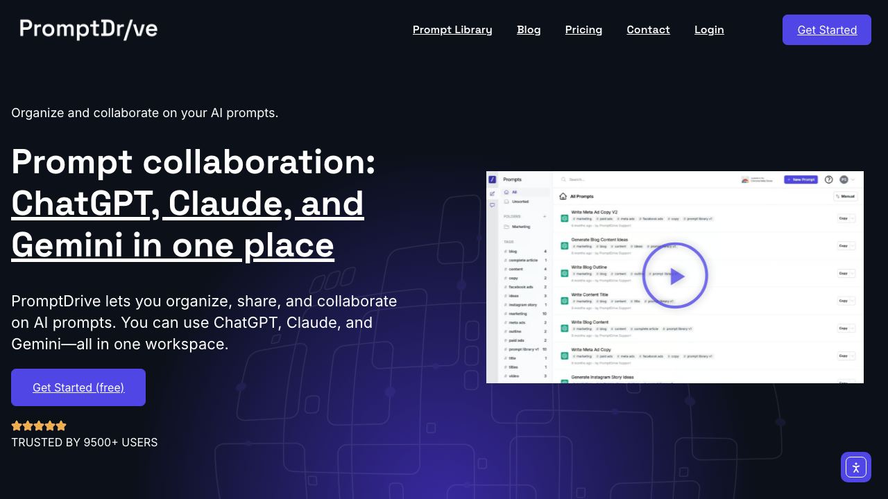 PromptDrive.ai website screenshot