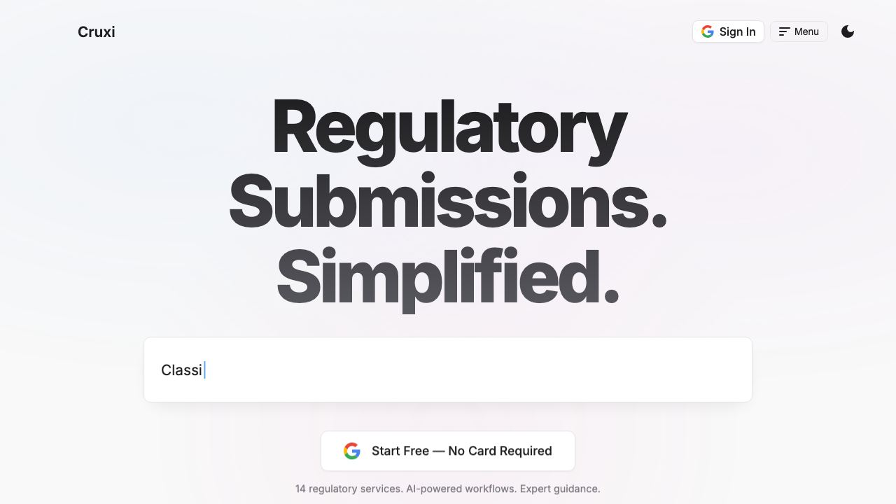Cruxi 网站截图