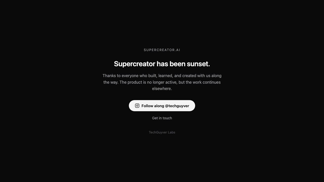 Supercreator 网站截图