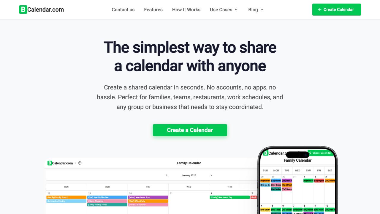 CalendarScan 网站截图