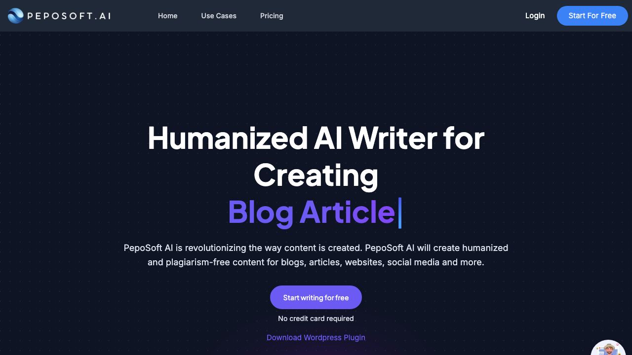 PepoSoft AI 网站截图
