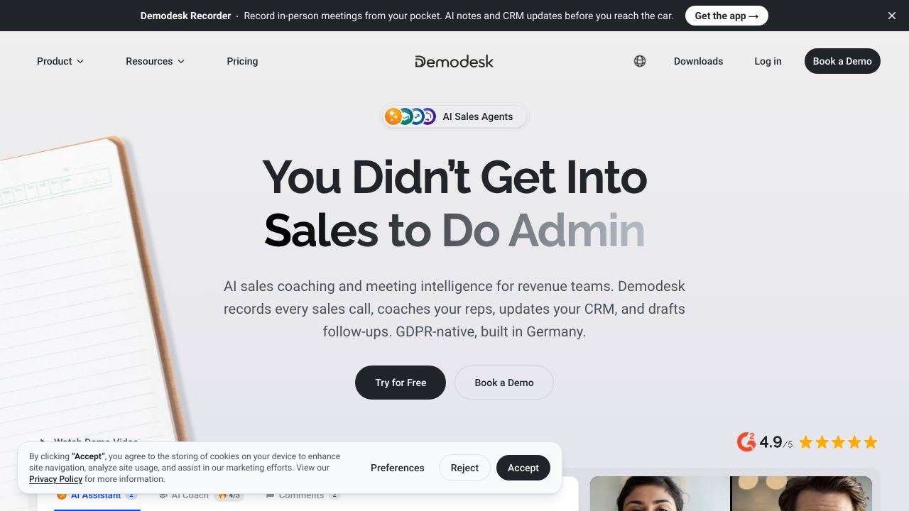 Demodesk 网站截图