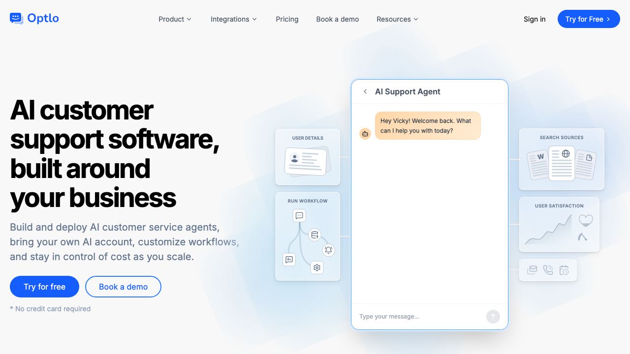 Optlo website screenshot