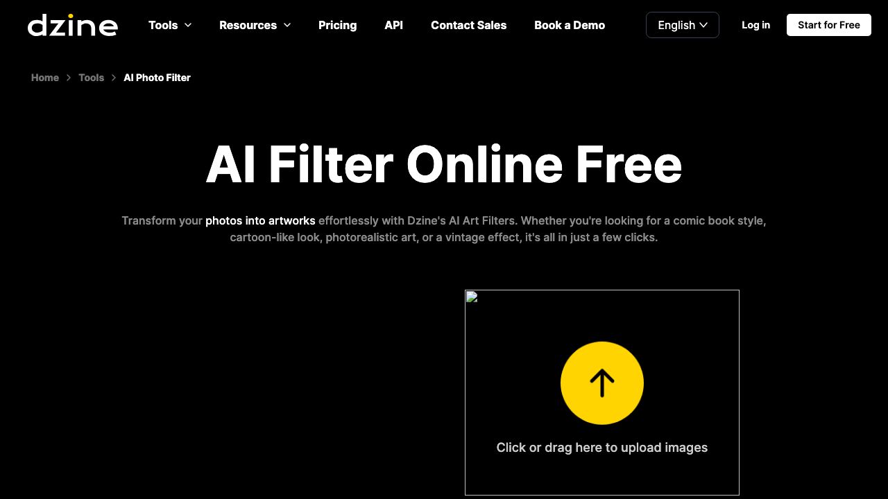 AI Photo Filter 网站截图