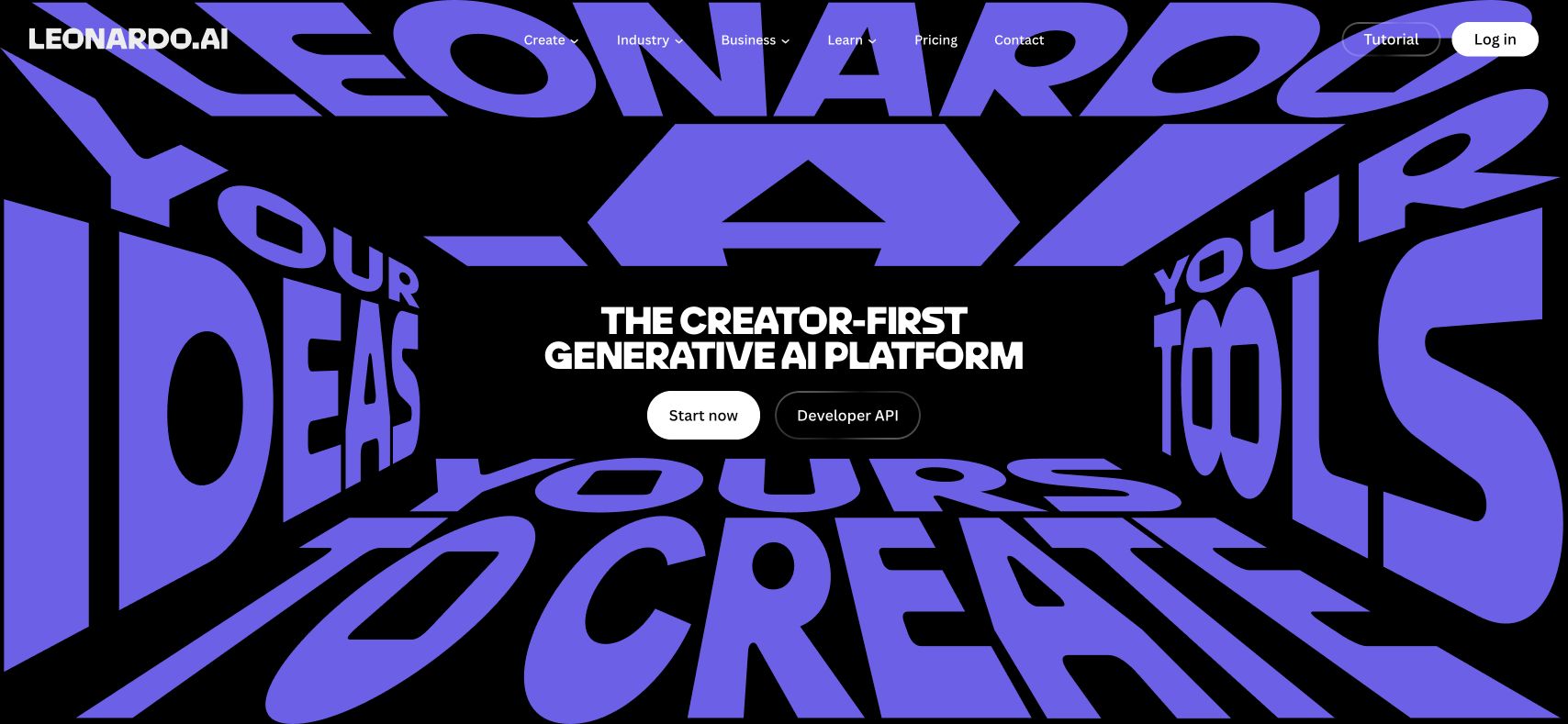 Leonardo AI website screenshot