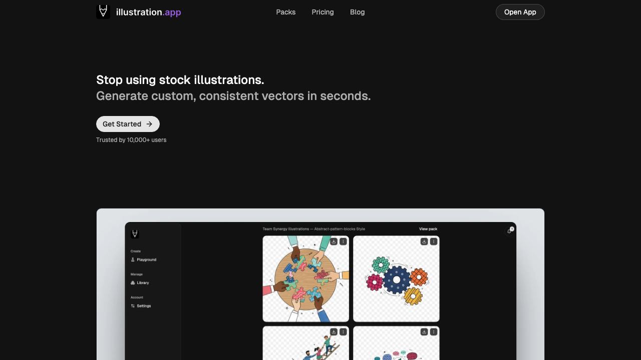 IllustraAI 网站截图