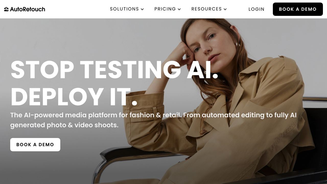 autoRetouch website screenshot