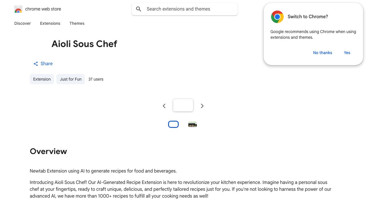 Aioli: Your AI Sous Chef 网站截图