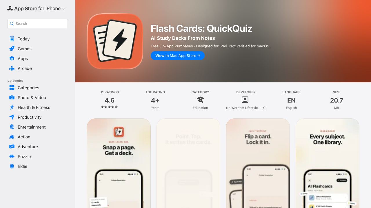 Studyy - Instant Flashcards 网站截图