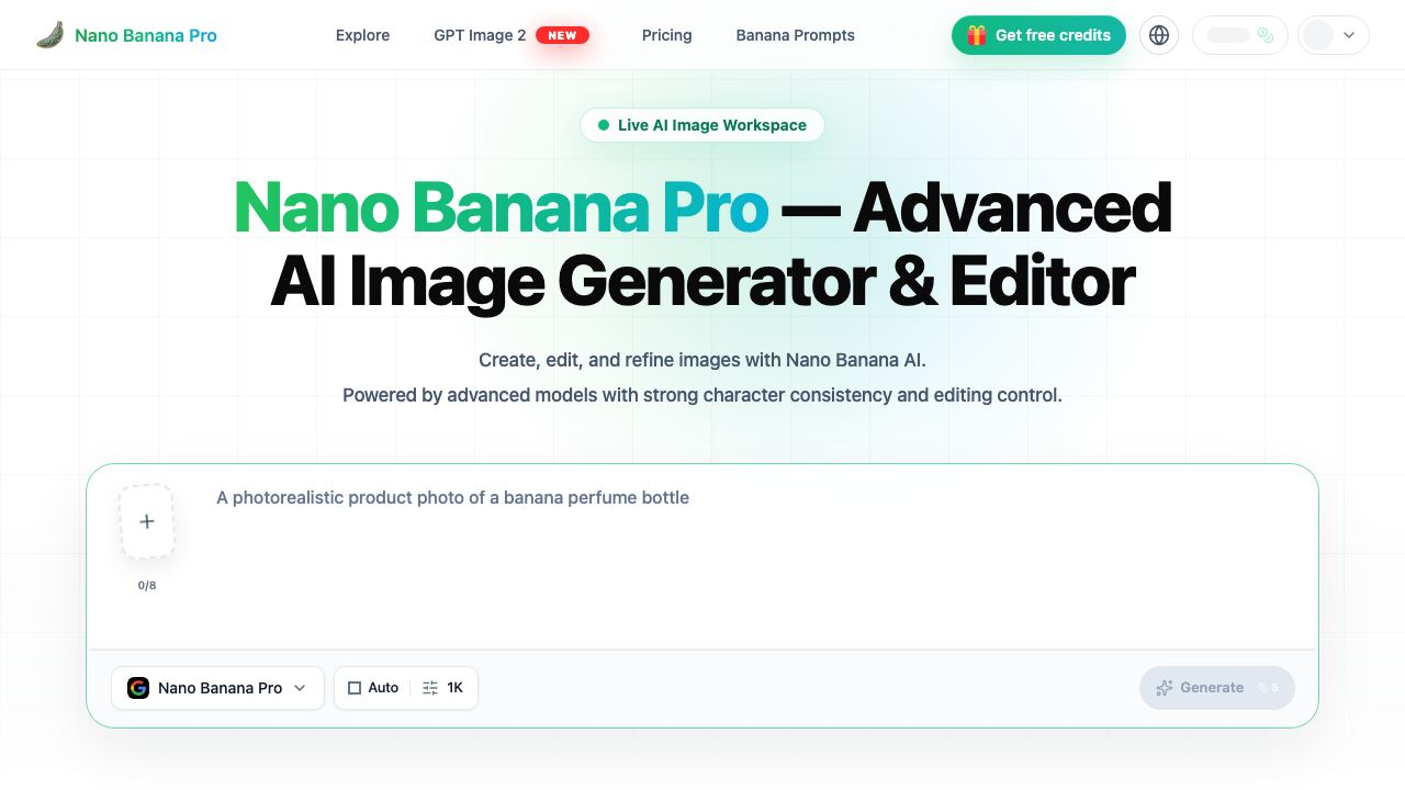 Nano Banana Pro-5 网站截图