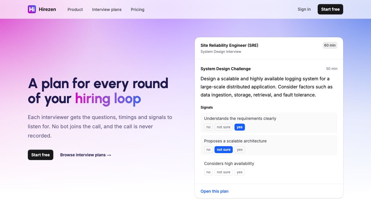 Hirezen website screenshot