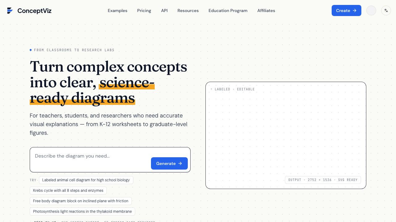 ConceptViz website screenshot