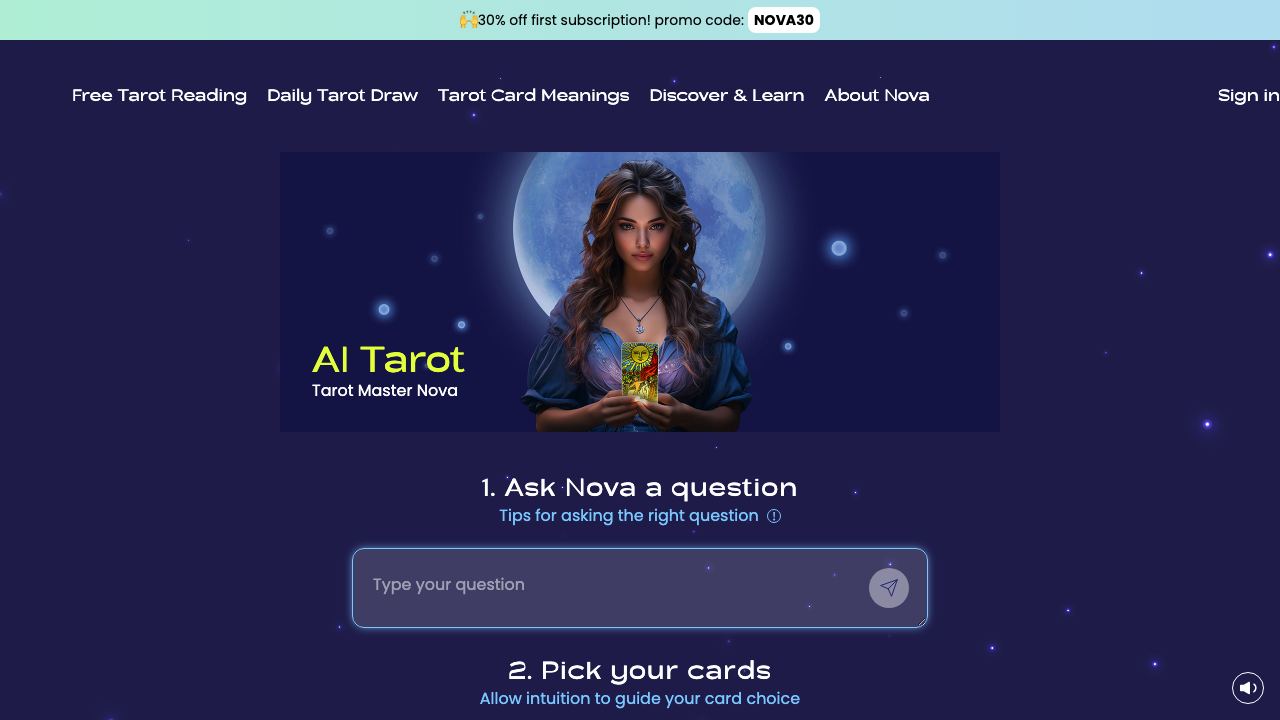 AI Tarot Master 网站截图