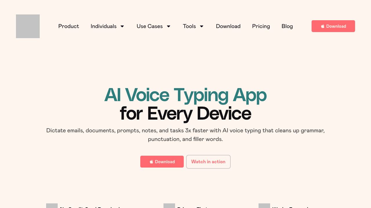 VoiceDash website screenshot