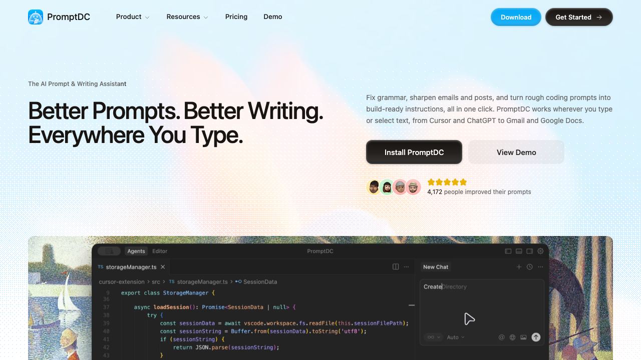 PromptDC website screenshot