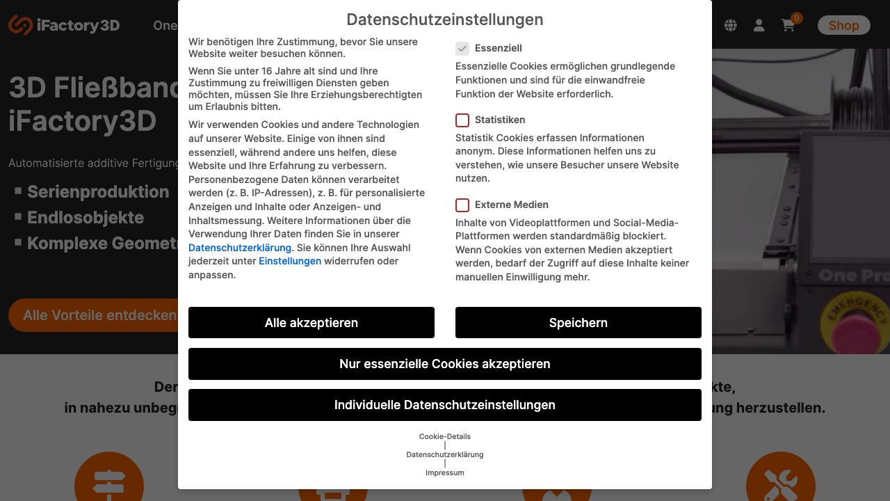 iFactory3D website screenshot