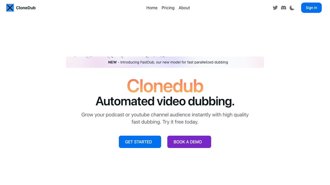 CloneDub 网站截图