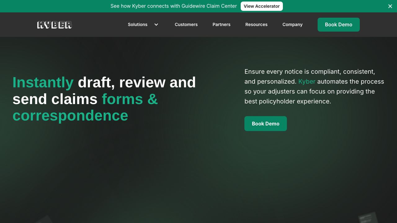 Kyber website screenshot