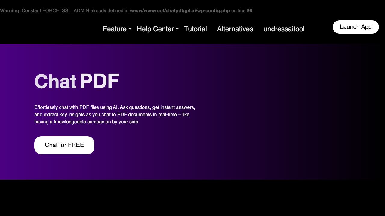 ChatPDFGPT 网站截图