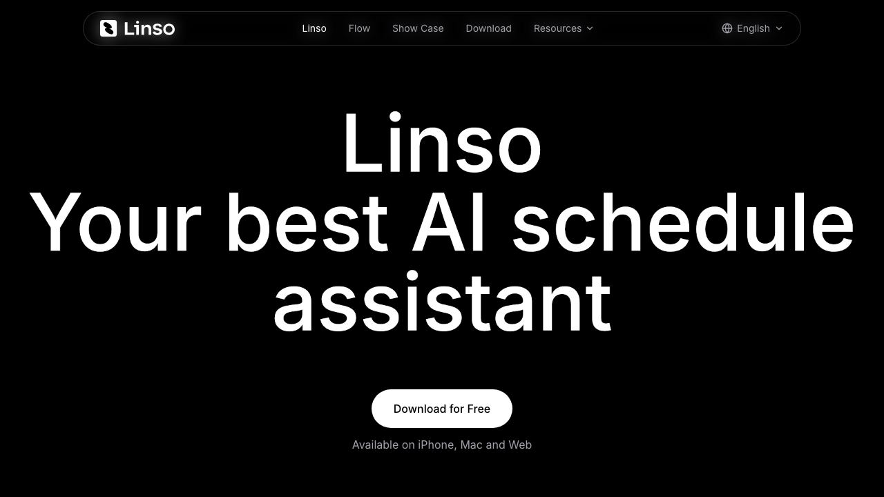 Linso website screenshot