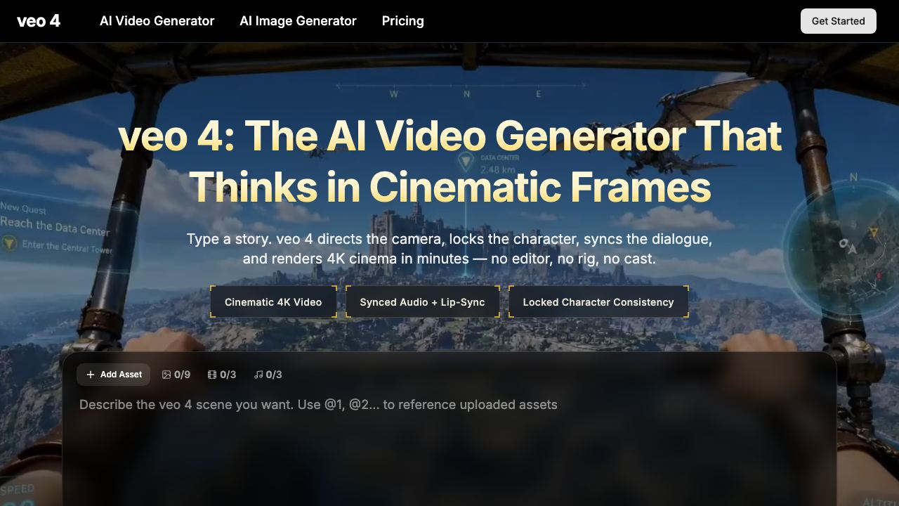 Veo 4 AI Video 网站截图