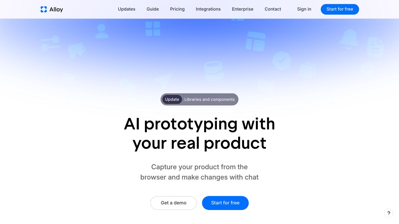 Alloy website screenshot