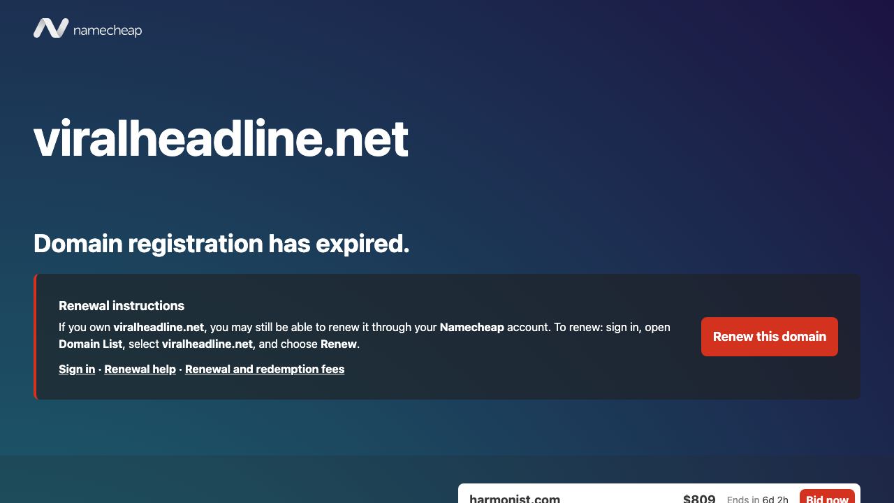 ViralHeadline.net 网站截图