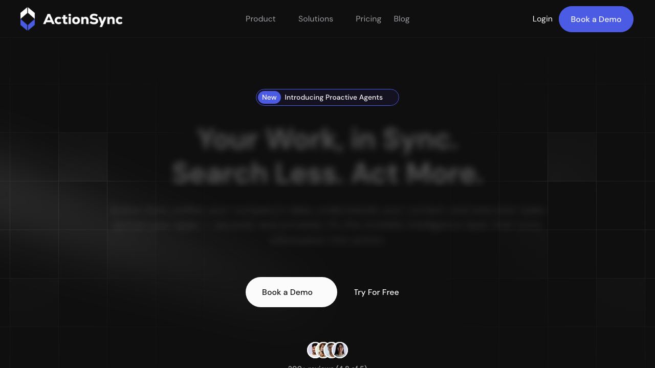 ActionSync 网站截图