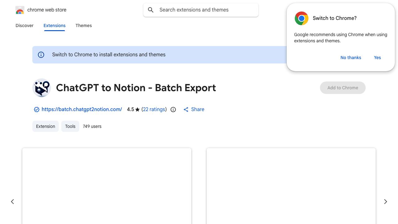 Save ChatGPT to Notion Database 网站截图
