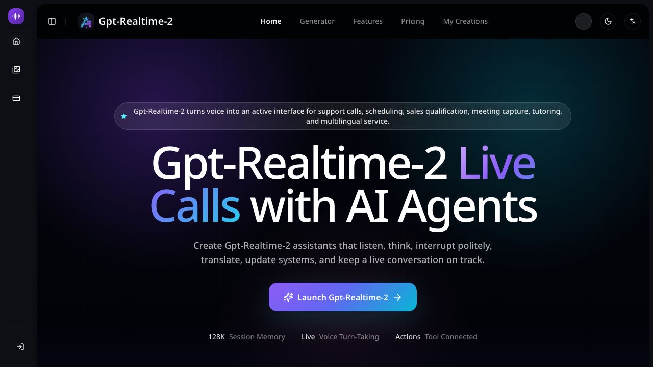 Gpt-Realtime-2 网站截图