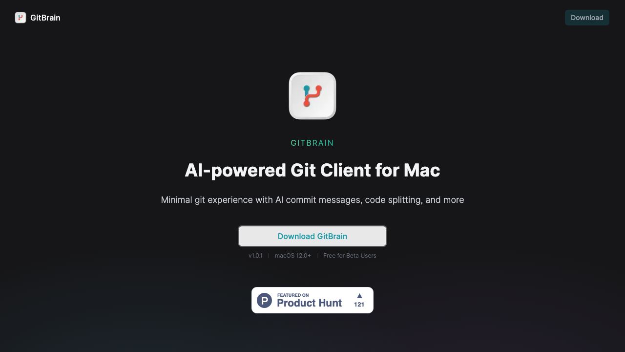 GitBrain website screenshot