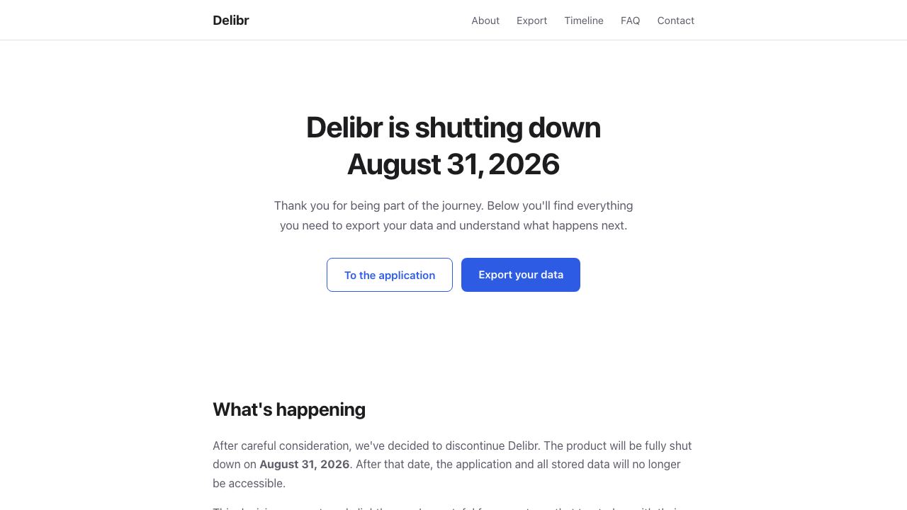Delibr AI 网站截图