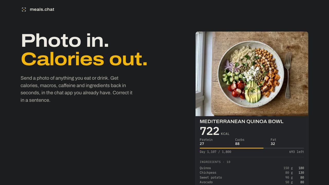 Meals.Chat website screenshot