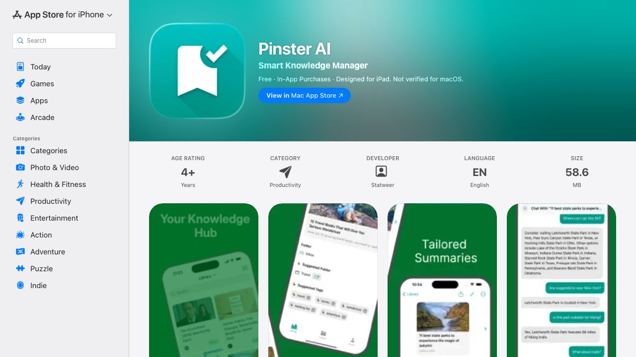 Pinster 网站截图