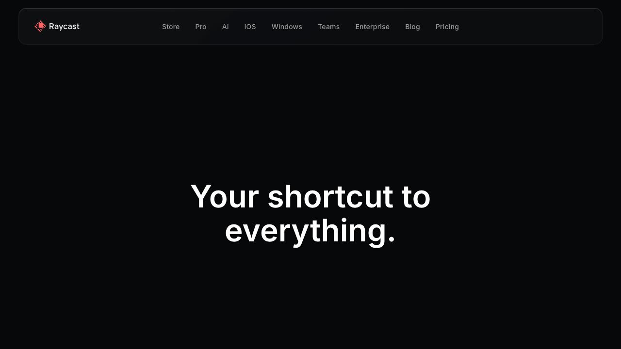 Raycast 网站截图